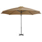 Riippuva aurinkovarjo alumiinipylväällä 300 cm harmaanruskea