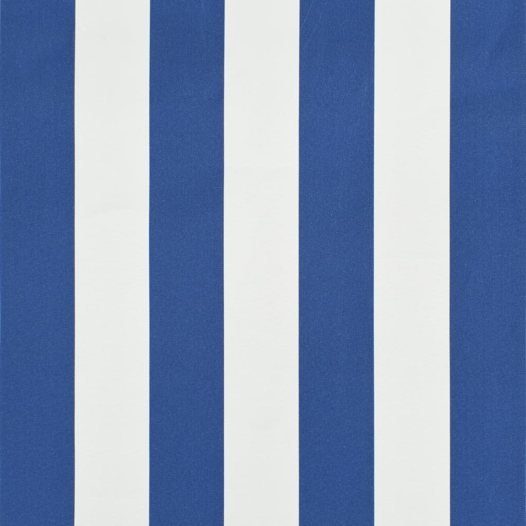 Sisäänkelattava markiisi 250x150 cm sininen ja valkoinen