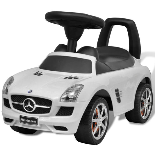 Mercedes Benz Valkoinen Lasten Jalkakäyttöinen Auto
