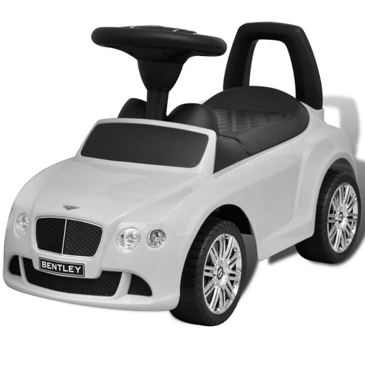 Bentley Valkoinen Lasten Jalkakäyttöinen Auto