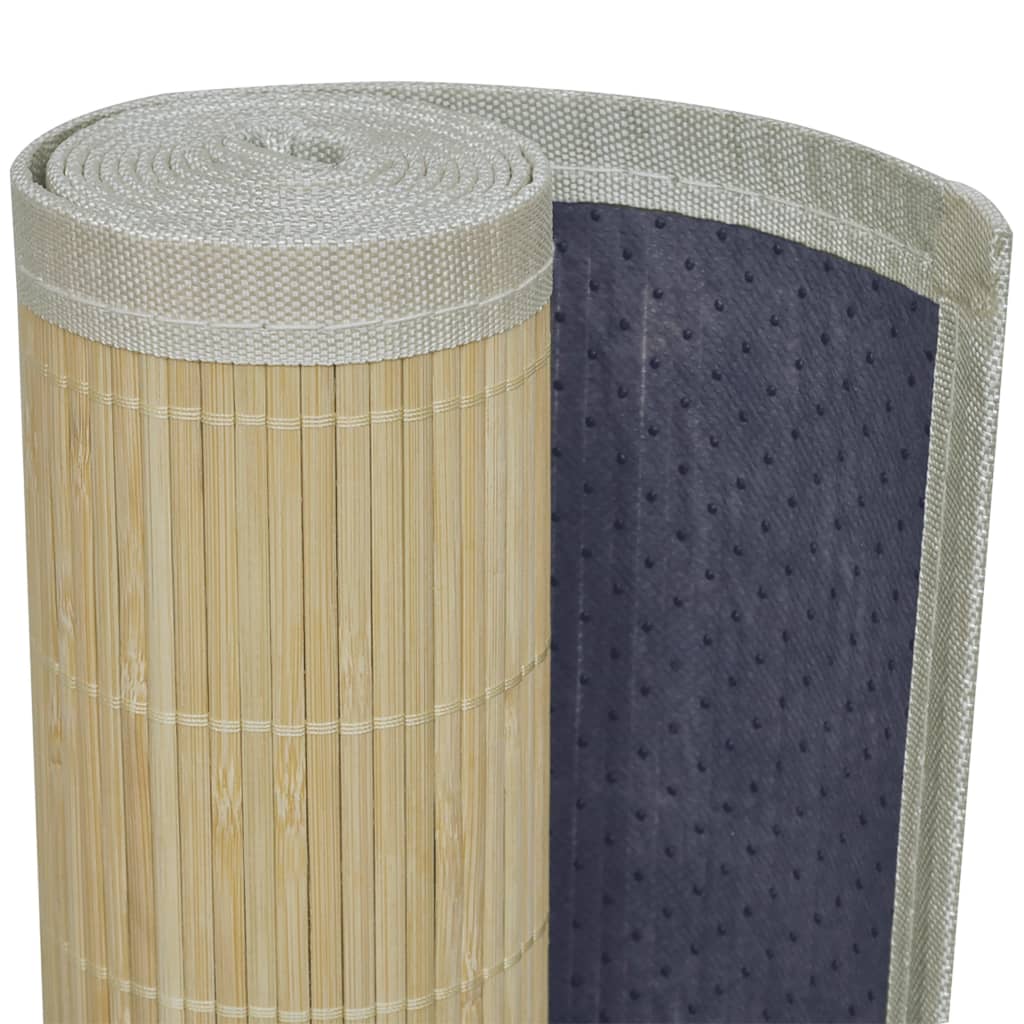 Suorakulmainen luonnollinen bambumatto 80x300 cm
