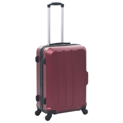 Kovapintainen matkalaukkusarja 3 kpl viininpunainen ABS