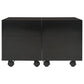 Sohvapöytä korkeakiilto musta 60x60x35 cm lastulevy