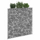 Korotettu kivikori/kukkalaatikko galvanoitu teräs 100x20x100 cm