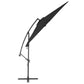 Riippuva aurinkovarjo alumiinipylväällä 300 cm musta