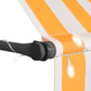 Sisäänkelattava markiisi LED-valoilla 150 cm valkoinen/oranssi