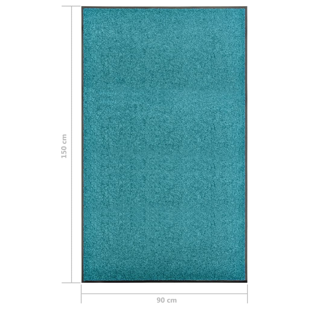 Ovimatto pestävä sinivihreä 90x150 cm