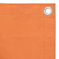 Parvekkeen suoja oranssi 75x500 cm Oxford kangas