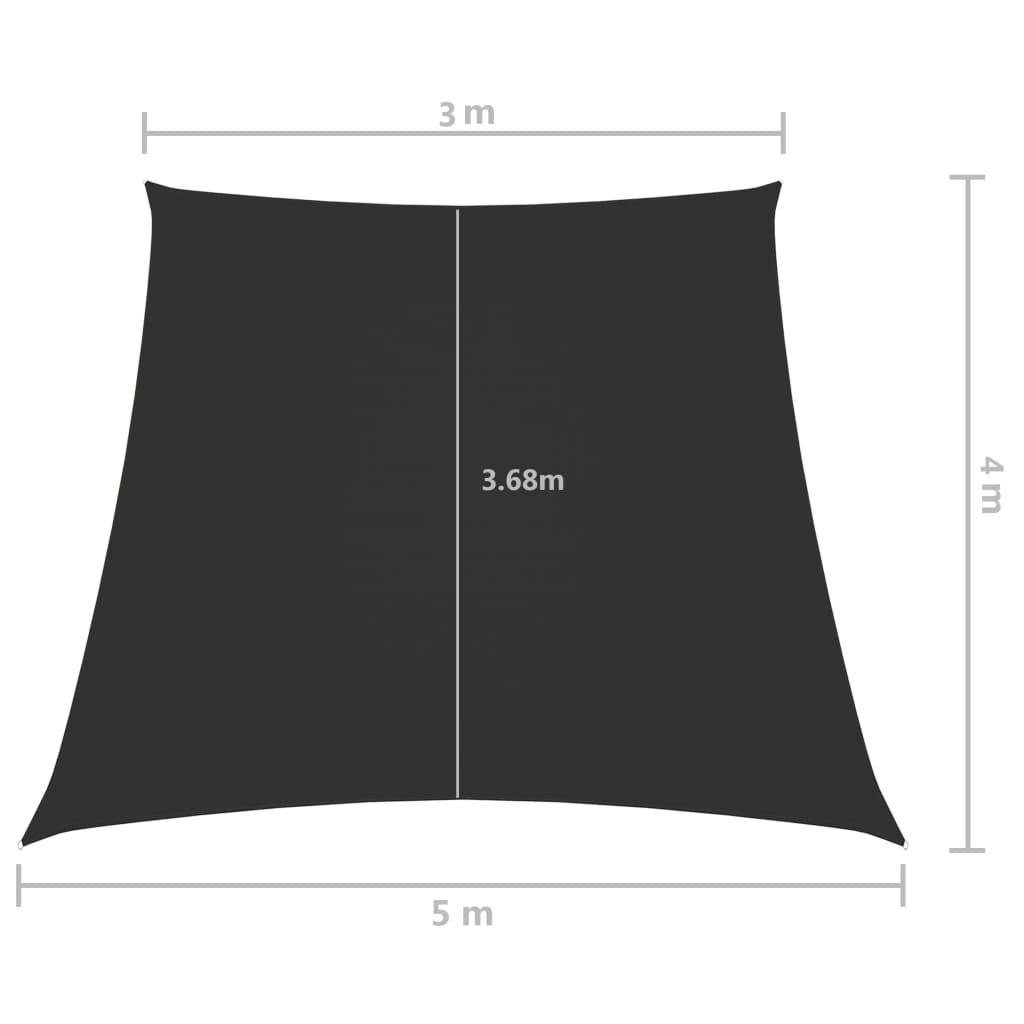 Aurinkopurje Oxford-kangas puolisuunnikas 3/5x4 m antrasiitti