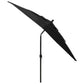 3-tasoinen aurinkovarjo alumiinitanko musta 2,5x2,5 m