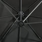Riippuva aurinkovarjo tangolla ja LED-valoilla antras. 250 cm