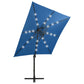 Riippuva aurinkovarjo tangolla ja LED-valoilla taivaans. 250 cm