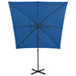 Riippuva aurinkovarjo tangolla ja LED-valoilla taivaans. 250 cm