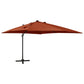 Riippuva aurinkovarjo tangolla ja LED-valoilla terrakotta 300cm