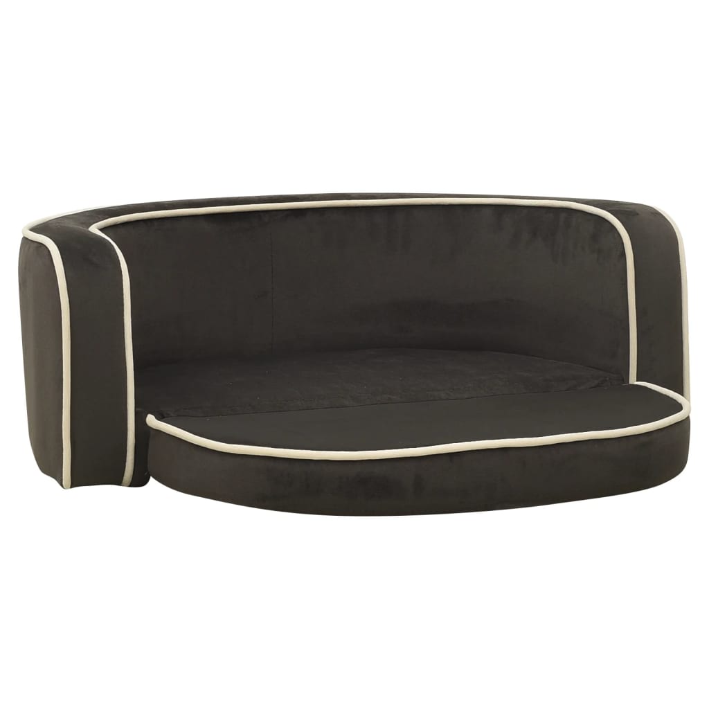 Taitettava koiran sohva tummanharmaa 73x67x26 cm plyysi