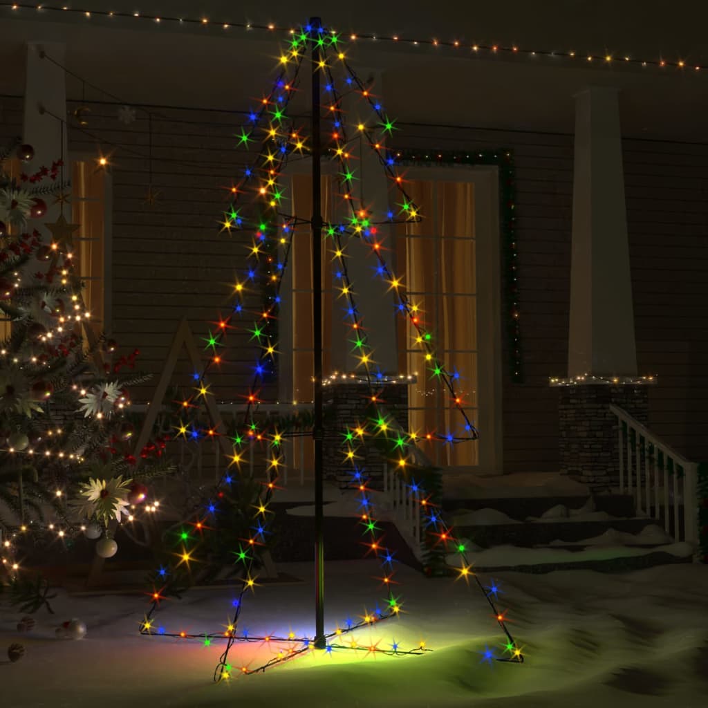 Kartionmallinen joulukuusi 200 LEDiä sisä/ulkokäyttö 98x150 cm