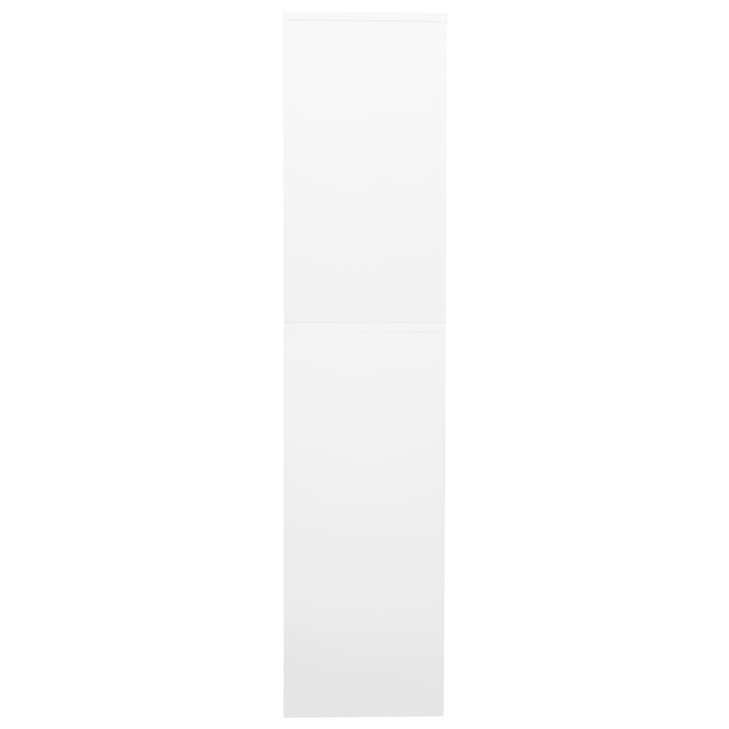 Toimistokaappi valkoinen 90x40x180 cm teräs