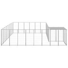 Koiranhäkki hopea 15,73 m² teräs