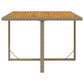Puutarhapöytä beige 109x107x74 cm polyrottinki ja täyspuu