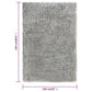 Korkeanukkainen Shaggy matto harmaa 160x230 cm 50 mm