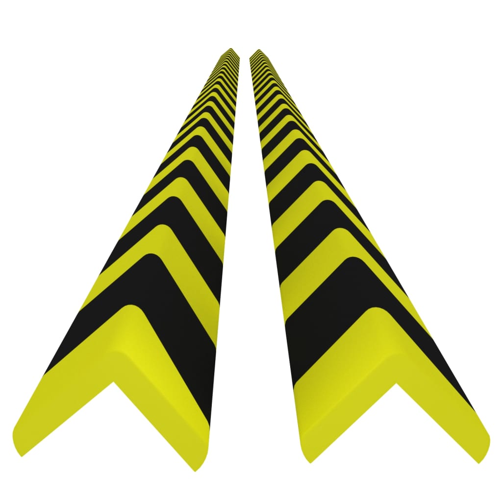 Kulmasuojat 2 kpl keltainen ja musta 4,5x4,5x104 cm PU