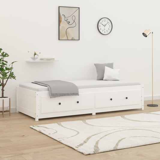 Sohvasänky valkoinen 90x200 cm täysi mänty